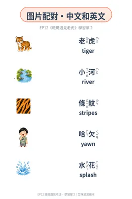 學習單 2：圖文配對（中英）