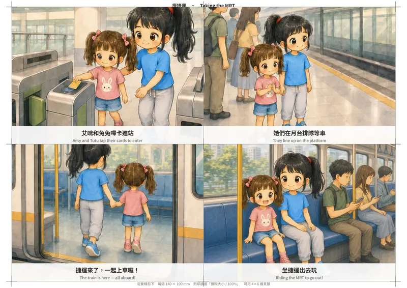 日常順序圖卡